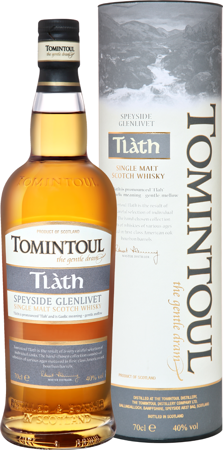 Томинтул Тла Спейсайд Гленливет Сингл Молт солодовый виски в подарочной упаковке - 0.7&nbsp;л