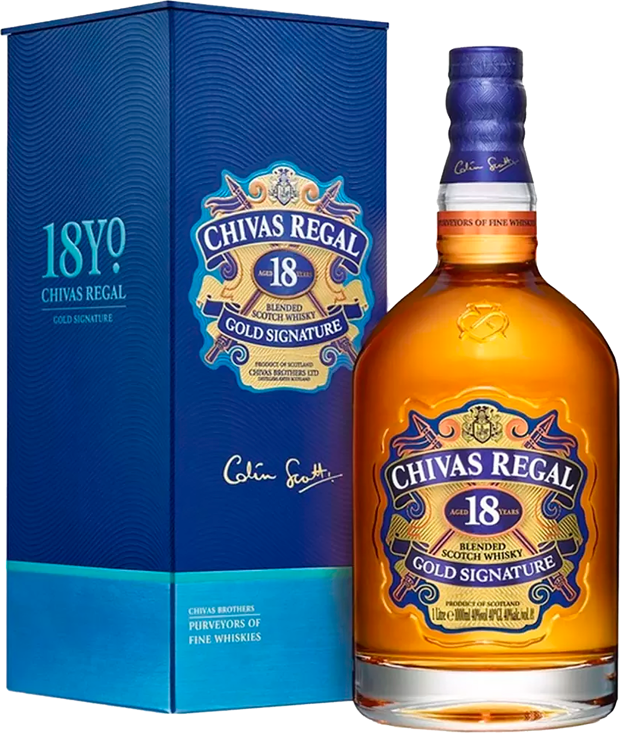Чивас Ригал Блендед 18 Лет купажированный виски в подарочной упаковке 1&nbsp;л