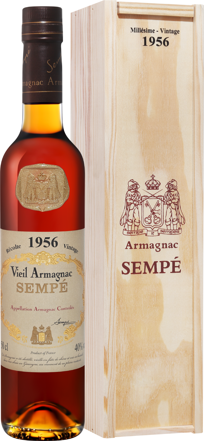 Семпэ Вьей Винтаж 1956 Арманьяк AOC в подарочной упаковке 1956 0.5&nbsp;л