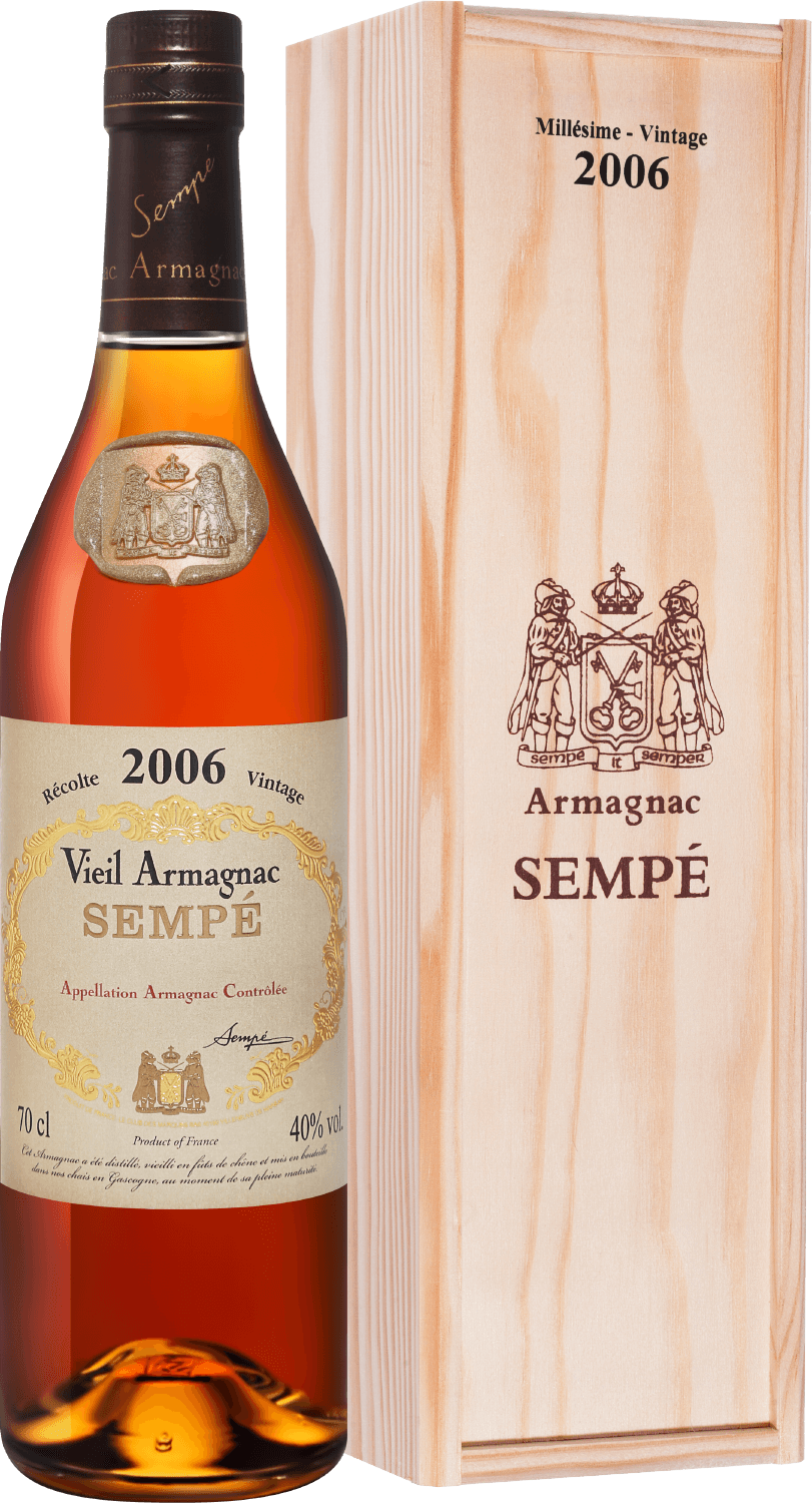 Семпэ Вьей Винтаж 2006 Арманьяк AOC в подарочной упаковке 2006 0.7&nbsp;л