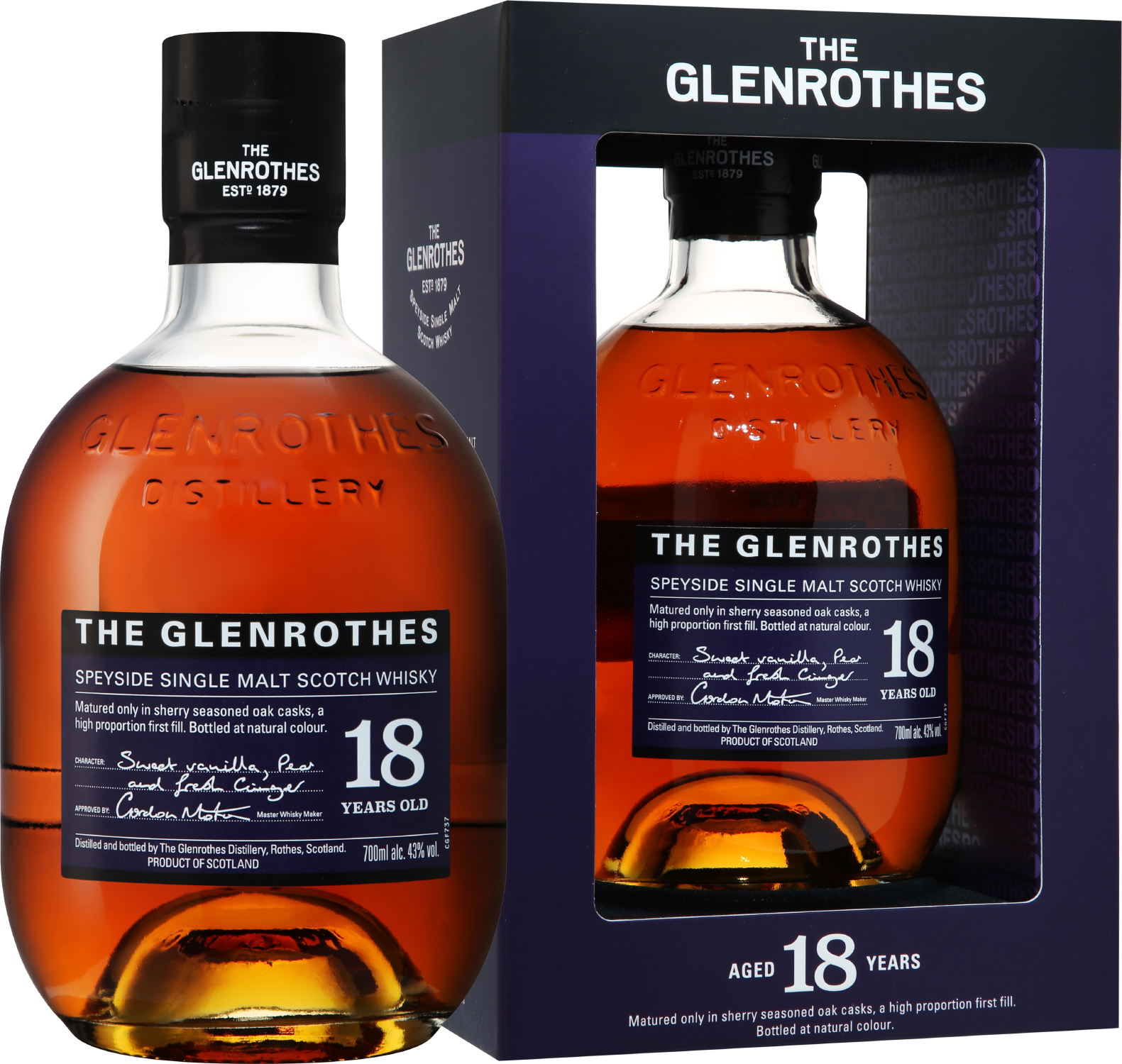 Гленротс 18 лет Спейсайд солодовый шотландский виски в подарочной упаковке 0.7&nbsp;л