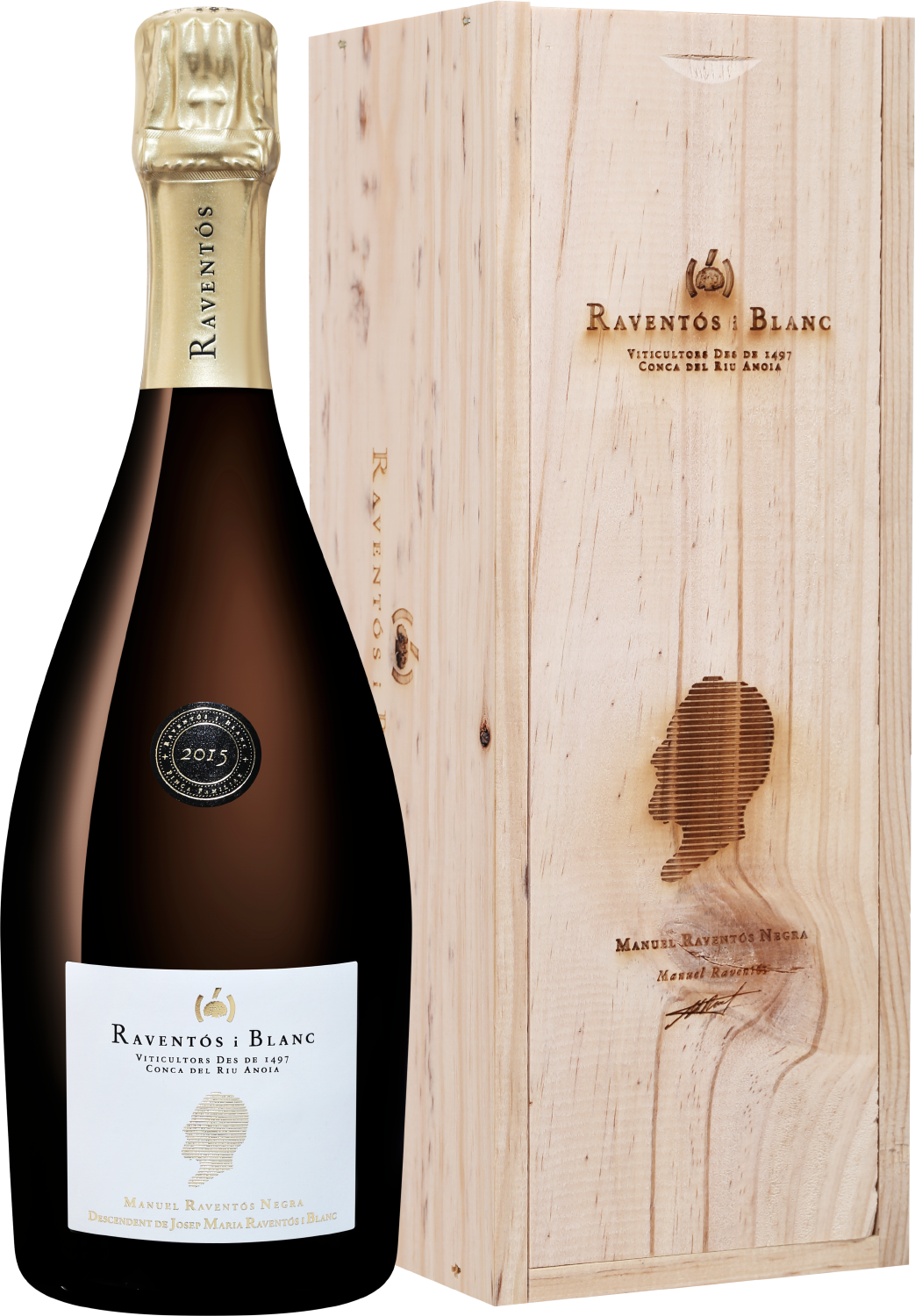 Равентос И Блан Мануель Равентос Негра Брют Натюр Конка Дель Риу Анойя в подарочной упаковке 2016 0.75&nbsp;л