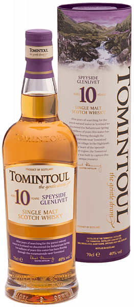 Tomintoul Speyside Glenlivet Single Malt Scotch Whisky 10 YO (Подарочная упаковка), 0.7 л в Москве