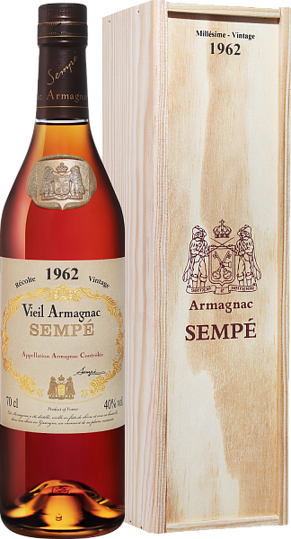 Sempe Vieil Vintage 1962 Armagnac AOC (Подарочная упаковка), 0.7 л в Москве