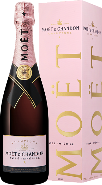 Игристое вино Moet & Chandon Imperial Brut Rose Champagne AOC (Подарочная упаковка), 0.75 л в Москве