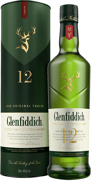 Glenfiddich 12 y.o. Single Malt Scotch Whisky (Подарочная упаковка), 0.7 л в Москве