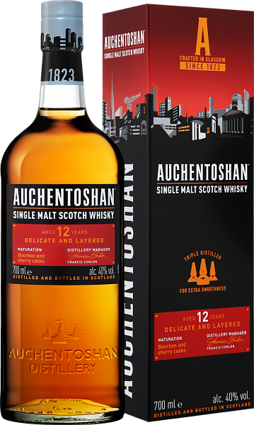 Auchentoshan Single Malt Scotch Whisky 12 y.o. (Подарочная упаковка), 0.7 л в Москве