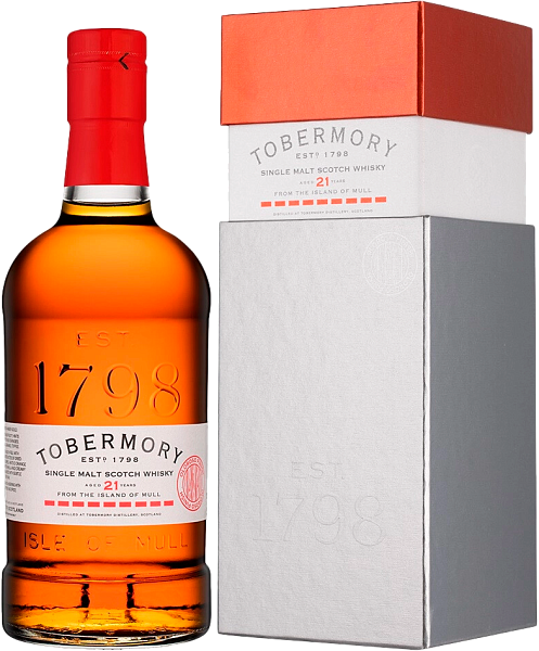 Tobermory Aged 21 Years Old Single Malt Scotch Whisky (Подарочная упаковка), 0.7 л в Москве