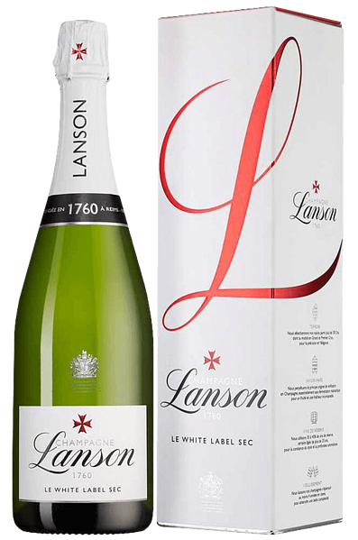 Lanson White Label Sec Champagne AOC (Подарочная упаковка), 0.75 л в Москве