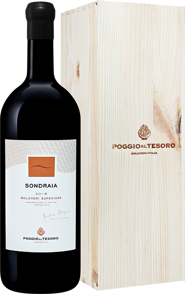 Sondraia Bolgheri Superiore DOC Poggio Al Tesoro (Подарочная упаковка), 1.5 л в Москве