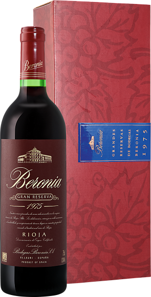 Beronia Gran Reserva 1975 Rioja DOCa Bodegas Beronia, 0.75 л в Москве