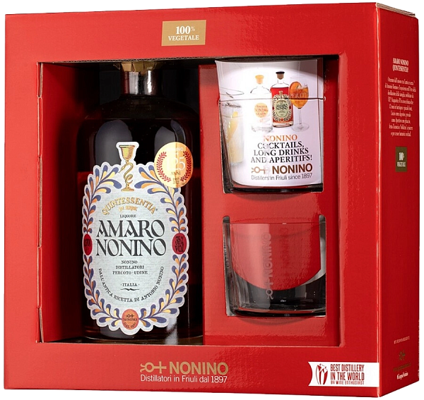 Quintessentia Amaro Nonino (gift box with 2 glasses), 0.7 л в Москве