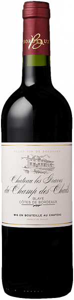 Chateau les Graves du Champ des Chails Blaye Cotes de Bordeaux AOC, 0.75 л в Москве
