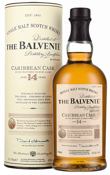 The Balvenie Caribbean Cask 14 Years Old Single Malt Scotch Whisky (Подарочная упаковка), 0.7 л в Москве
