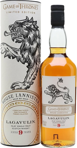 Game of Thrones House Lannister Lagavulin 9 y.o. Islay Single Malt Scotch Whisky (Подарочная упаковка), 0.7 л в Москве
