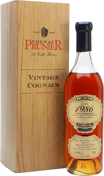 Prunier 1986 Petite Champagne Cognac (wooden box), 0.7 л в Москве