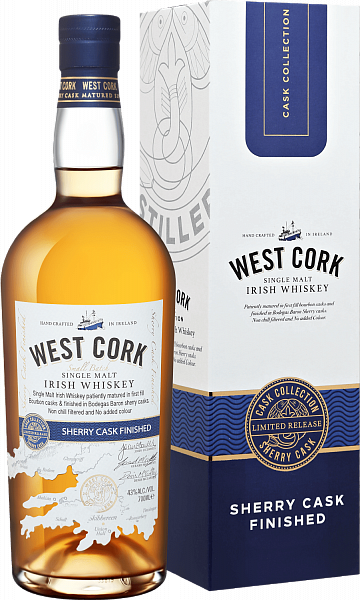 Виски West Cork Small Batch Sherry Cask Finished Single Malt Irish Whiskey (Подарочная упаковка), 0.7 л в Москве