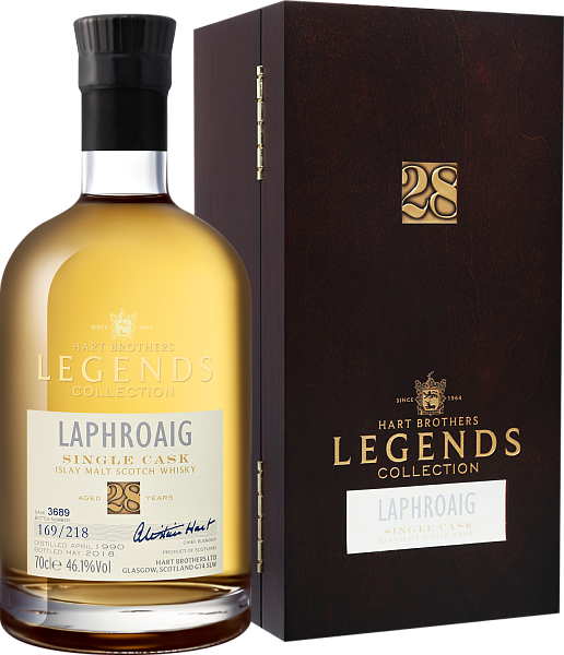 Hart Brothers Legends Collection Laphroaig Islay Single Cask Malt Scotch Whisky 28 y.o. (Подарочная упаковка), 0.7 л в Москве