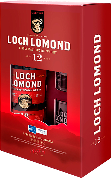 Loch Lomond Single Malt 12 y.o. Scotch Whisky (gift box with 2 glasses), 0.7 л в Москве