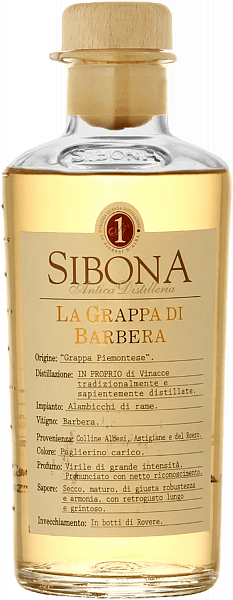 Sibona La Grappa di Barbera, 0.5 л в Москве