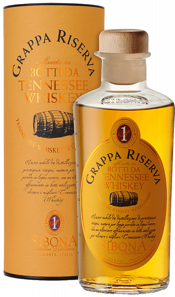 Sibona Grappa Riserva in botti da Tennessee Whiskey (Подарочная упаковка), 0.5 л в Москве