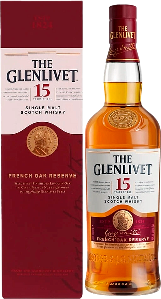 The Glenlivet 15 y.o. The French Oak Reserve single malt scotch whisky (Подарочная упаковка), 0.7 л в Москве