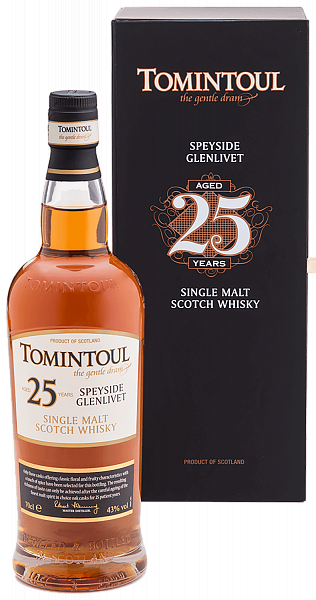Tomintoul Speyside Glenlivet Single Malt Scotch Whisky 25 YO (Подарочная упаковка), 0.7 л в Москве
