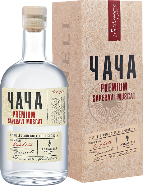 Чача Chacha Askaneli Premium Saperavi Muscat (Подарочная упаковка), 0.5 л в Москве