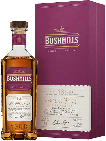 Bushmills 16 Y.O. Single Malt Irish Whiskey (Подарочная упаковка), 0.7 л в Москве