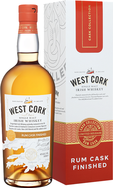 West Cork Small Batch Rum Cask Finished Single Malt Irish Whiskey (Подарочная упаковка), 0.7 л в Москве