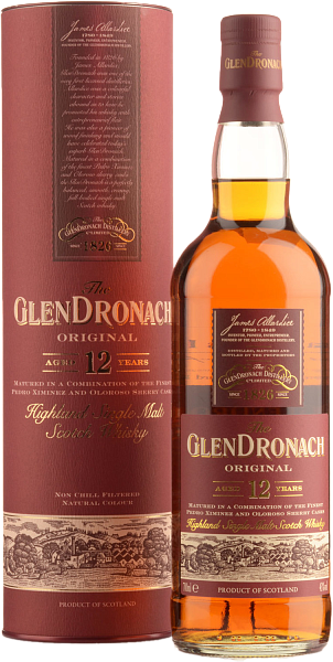 Glendronach Original Highland Single Malt Scotch Whisky 12 y.o. (Подарочная упаковка), 0.7 л в Москве