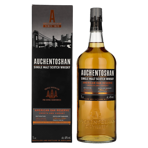 Auchentoshan American Oak Single Malt Scotch Whisky (Подарочная упаковка), 1 л в Москве