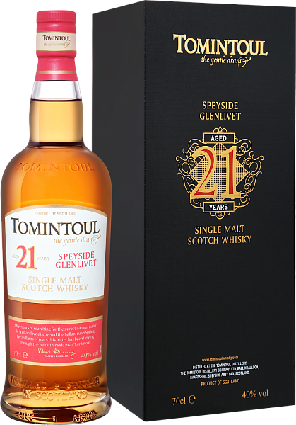 Tomintoul Speyside Glenlivet Single Malt Scotch Whisky 21 YO (Подарочная упаковка), 0.7 л в Москве