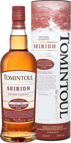 Tomintoul Seiridh Speyside Glenlivet Oloroso Sherry Cask Single Malt Scotch Whisky (Подарочная упаковка), 0.7 л в Москве