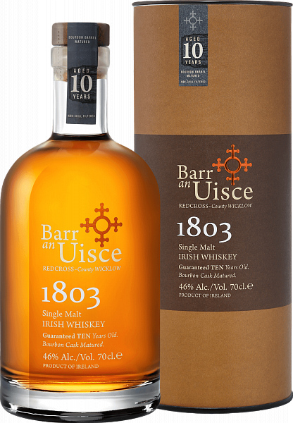 Barr an Uisce 1803 Single Malt Irish Whiskey 10 YO (Подарочная упаковка), 0.7 л в Москве