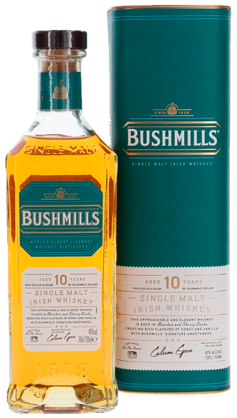 Bushmills 10 Y.O. Single Malt Irish Whiskey (Подарочная упаковка), 0.7 л в Москве
