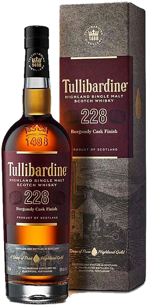 Tullibardine 228 Burgundy Cask Finish Highland Single Malt Scotch Whisky (Подарочная упаковка), 0.7 л в Москве