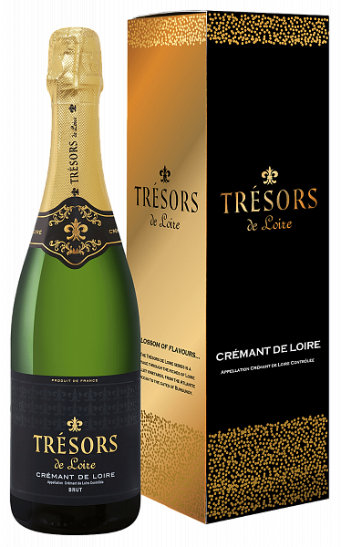 Игристое вино Tresors de Loire Cremant de Loire AOC Brut Joseph Verdier (Подарочная упаковка), 0.75 л в Москве