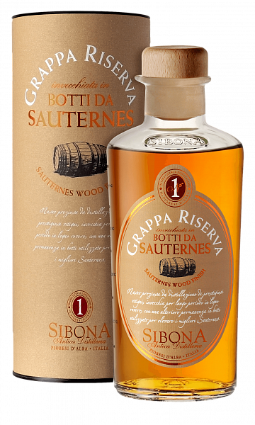 Sibona Grappa Riserva Sauternes Wood Finish (Подарочная упаковка), 0.5 л в Москве