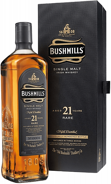 Bushmills 21 Y.O. Single Malt Irish Whiskey (Подарочная упаковка), 0.7 л в Москве
