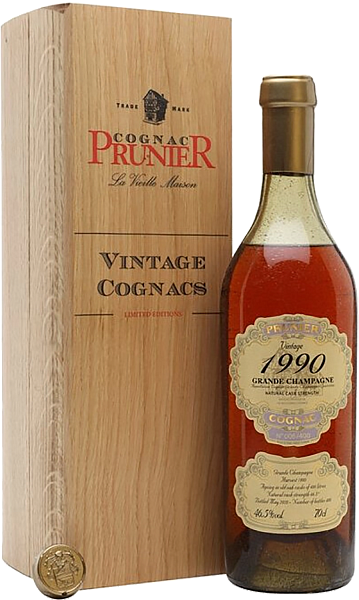 Prunier 1990 Grande Champagne Cognac (wooden box), 0.7 л в Москве