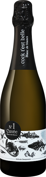 Игристое вино Cock t’est belle. Chardonnay. Cuvee №1 Blanc de blanc, 0.75 л в Москве