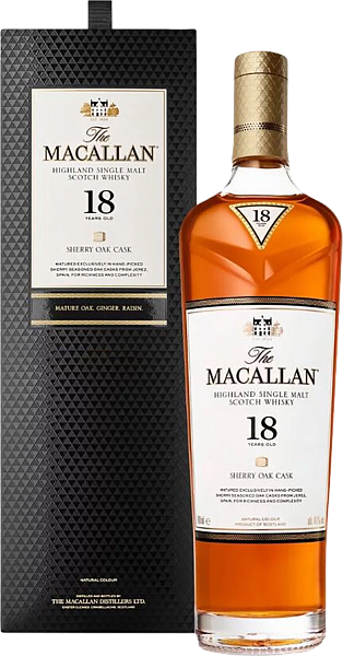 Macallan Sherry Oak Cask 18 y.o. Highland single malt scotch whisky (Подарочная упаковка), 0.7 л в Москве