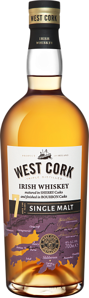 Виски West Cork Single Malt Irish Whiskey 7 y.o., 0.7 л в Москве