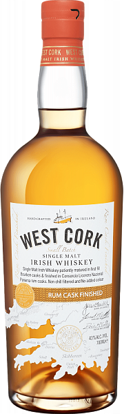 Виски West Cork Small Batch Rum Cask Finished Single Malt Irish Whiskey, 0.7 л в Москве