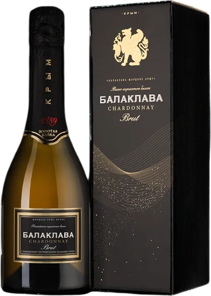 Balaklava Chardonnay Brut Crimea Zolotaya Balka (Подарочная упаковка), 0.75 л в Москве