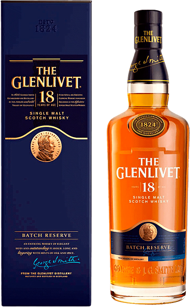The Glenlivet Single Malt Scotch Whisky 18 y.o. (Подарочная упаковка), 0.7 л в Москве