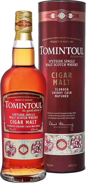 Tomintoul Cigar Malt Speyside Single Malt Scotch Whisky (Подарочная упаковка), 0.7 л в Москве