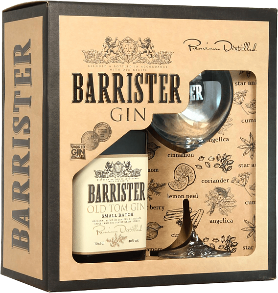 Barrister Old Tom Gin (gift box with a glass), 0.7 л в Москве