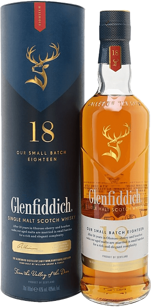 Glenfiddich 18 y.o. Single Malt Scotch Whisky (Подарочная упаковка), 0.7 л в Москве